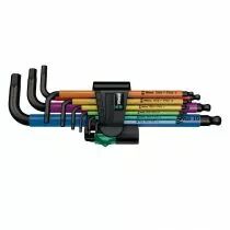 Jeu de 9 cl&eacute;s 6 pans multicolores