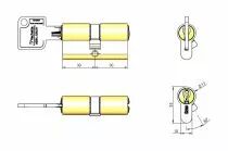 Cylindre double HDI+ | 4 cl&eacute;s vari&eacute;es A2P*