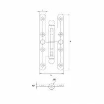 Paumelle &agrave; vase boule N&deg;27 bouts ronds