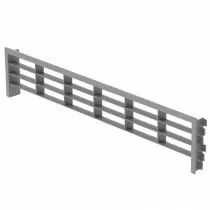 Grille d'a&eacute;ration pour plinthe 396 x 83 mm