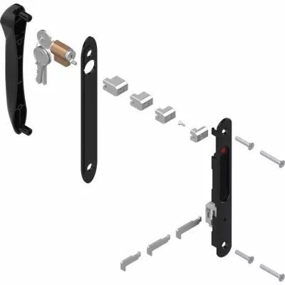 Poign�e encastr�e - Ensemble poign�e