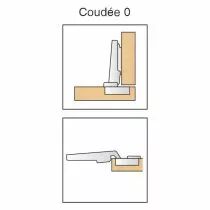 Charni&egrave;re invisible &oslash; 35 mm s&eacute;rie 200 bras coud&eacute; 0 mm - Salice