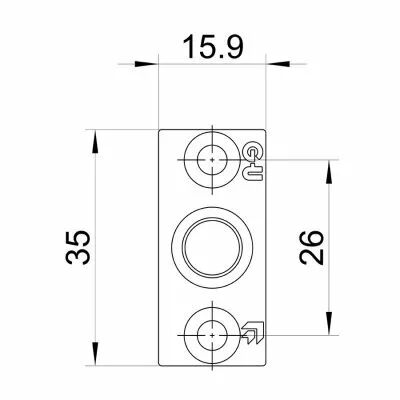 Platine e-24839-00-0-1 pour menuiserie alu