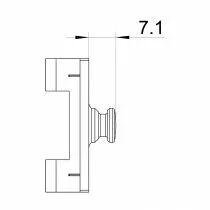 Platine e-24839-00-0-1 pour menuiserie alu