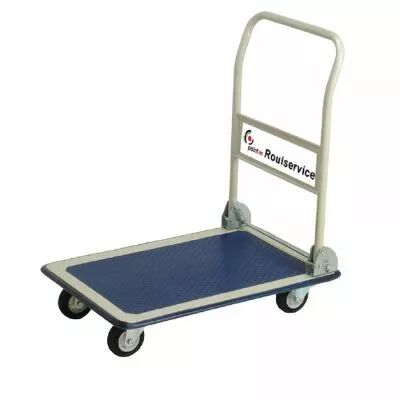 Plateau sur roulettes roulservice bleu