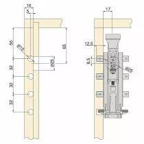 Ferrure fixation meuble haut invisible r&eacute;versible