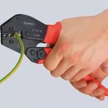 Pince &agrave; sertir &agrave; levier pour cosses isol&eacute;es Knipex