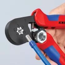 Pince &agrave; sertir auto-ajustable pour embouts de c&acirc;ble