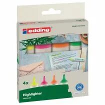 Bo&icirc;te de 4 surligneurs E-24 Ecoline - 2-5 mm