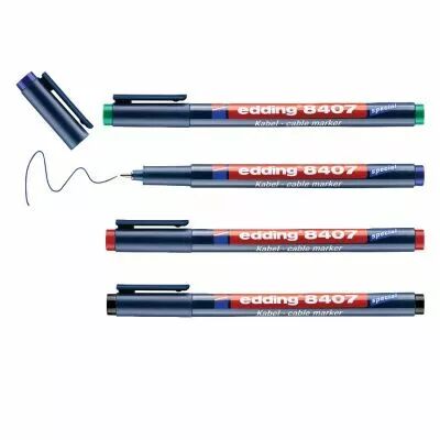 Pochette 4 marqueurs E-8407 - sp�cial c�bles