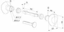 Kit boutons fixes multifonctions pour g&acirc;che &eacute;lectrique Locinox