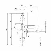 Fiche 190 &Oslash;13 mm zingu&eacute; noir verni