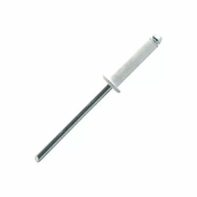 Rivet standard - t�te plate laqu�e blanche - alu/tige acier