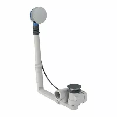 Vidage de baignoire - actionnement rotatif finition chrome / brillant