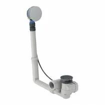 Vidage de baignoire - actionnement rotatif finition chrome / brillant