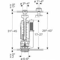  M&eacute;canisme de chasse complet double touche - alimentation universelle
