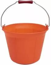 Seau de ma&ccedil;on poly&eacute;thyl&egrave;ne orange