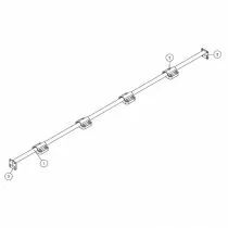 Set ferrure tubulaire pour allonges escamotables