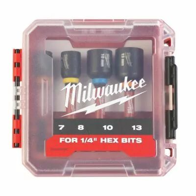 Set 4 douilles magn�tiques Shockwave Impact Duty 1/4