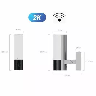 Cam�ra de s�curit� EL3 2K murale avec projecteur