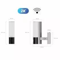 Cam&eacute;ra de s&eacute;curit&eacute; EL3 2K murale avec projecteur