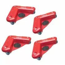 Jeu de 4 coins roulants plastique - charge 200 kg