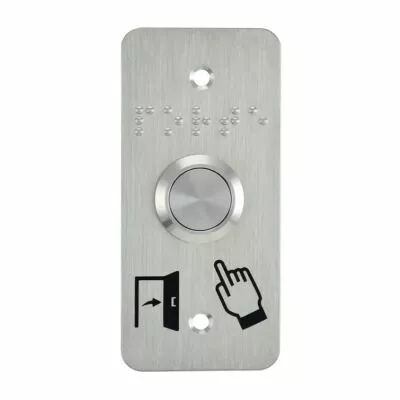 Bouton poussoir antivandale sur plaque - 12V