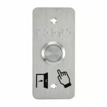 Bouton poussoir antivandale sur plaque - 12V
