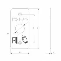 Bouton poussoir antivandale sur plaque - 12V