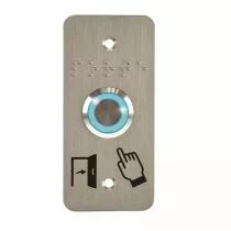 Bouton poussoir antivandale sur plaque - 12V