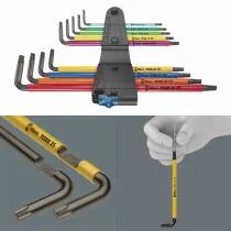 Jeu de 9 cl&eacute;s Torx&reg; HF longue &agrave; t&ecirc;te sph&eacute;rique multi-couleurs