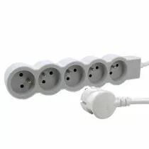 Multiprise standard 2P+T Blanc / Gris
