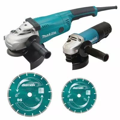 Ensemble de 2 meuleuses : meuleuses 9558HNG + GA9020
