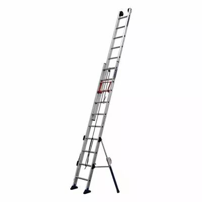 Echelle coulissante 2/3 plans � corde avec stabilisateurs