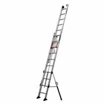Echelle coulissante 2/3 plans &agrave; corde avec stabilisateurs