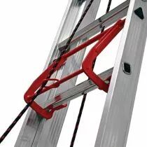 Echelle coulissante 2/3 plans &agrave; corde avec stabilisateurs