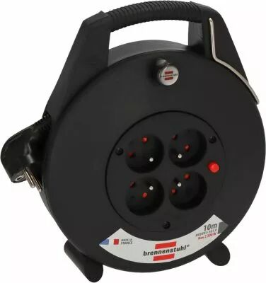 Enrouleur de c�ble Confort-Line CL-X 4 prises 10 m noir