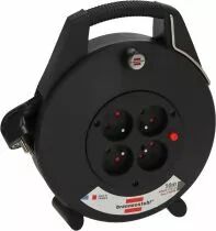 Enrouleur de c&acirc;ble Confort-Line CL-X 4 prises 10 m noir