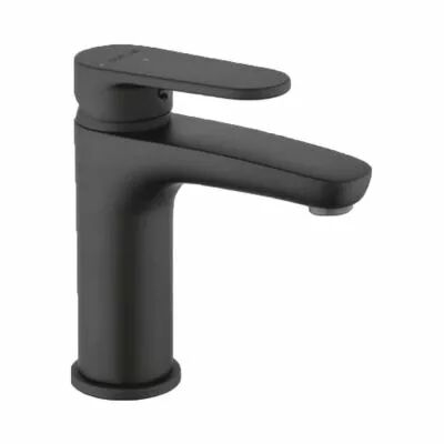 Mitigeur de lavabo noir mat + vidage Domao 300