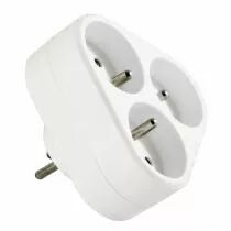 Triplite triangulaire 3 prises 2P+T Blanc