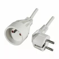 Rallonge &eacute;lectrique 2P+T Blanc