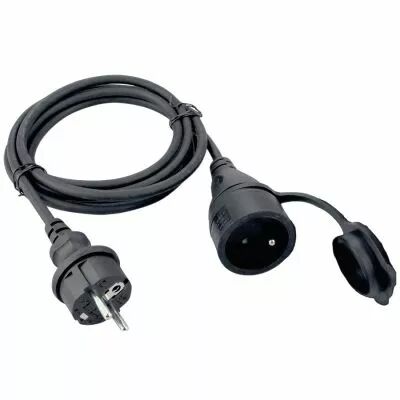 Rallonge �lectrique IP44 - H07RN-F - 3G1,5 Noir