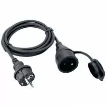Rallonge &eacute;lectrique IP44 - H07RN-F - 3G2,5 Noir