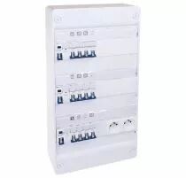 Tableau &eacute;lectrique mont&eacute; c&acirc;bl&eacute; 3 rang&eacute;es 39 modules  