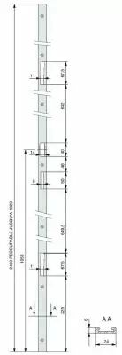 Gche filante pour serrures 6370 - 6372 - 6374 - 6470D - 6570D