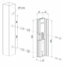 Gâche électrique en applique pour serrure Locinox - MODULEC-SA