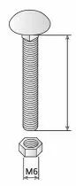 Visserie boulonnerie aluminium boulon tête ronde carré