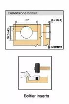 Porte applique épaisse - ouverture 95° 