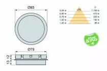 Spot Sunled semi-encastré - blanc froid  - 220 V