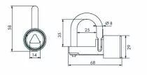 Cadenas à talon droit vis triangulaire